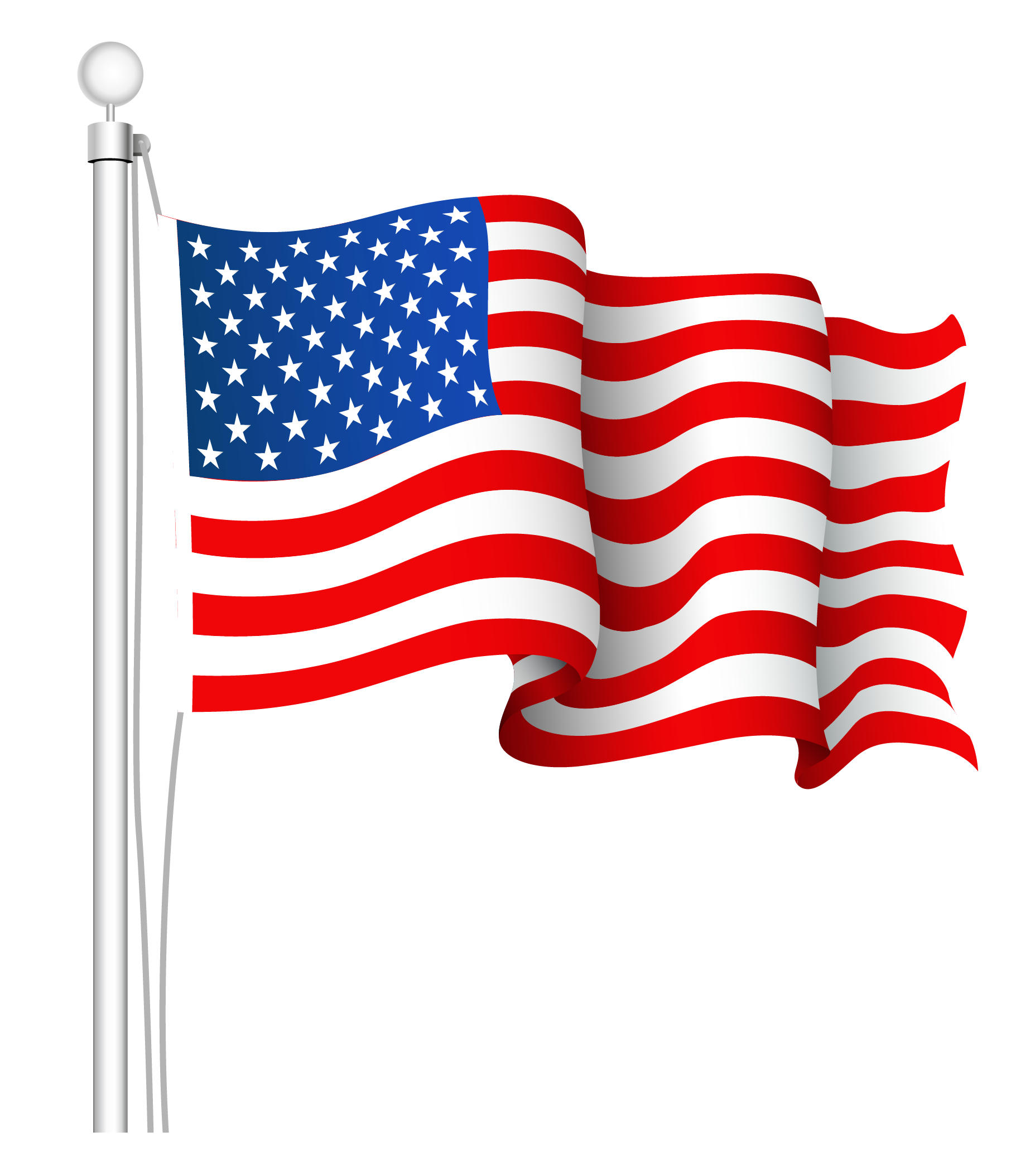 Clipart Of American Flag Waving