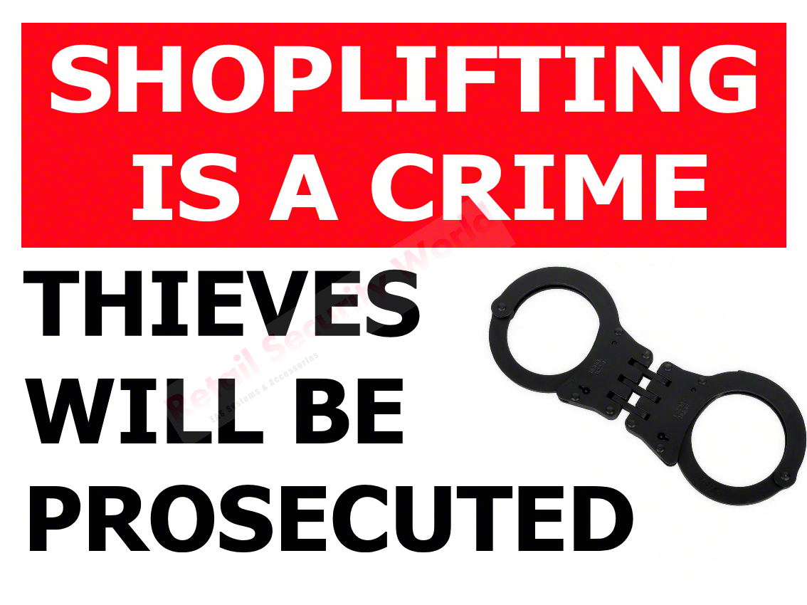 Anti-Theft Shoplfting Warning Notice Sign on Rigid 5mm Foamboard ...