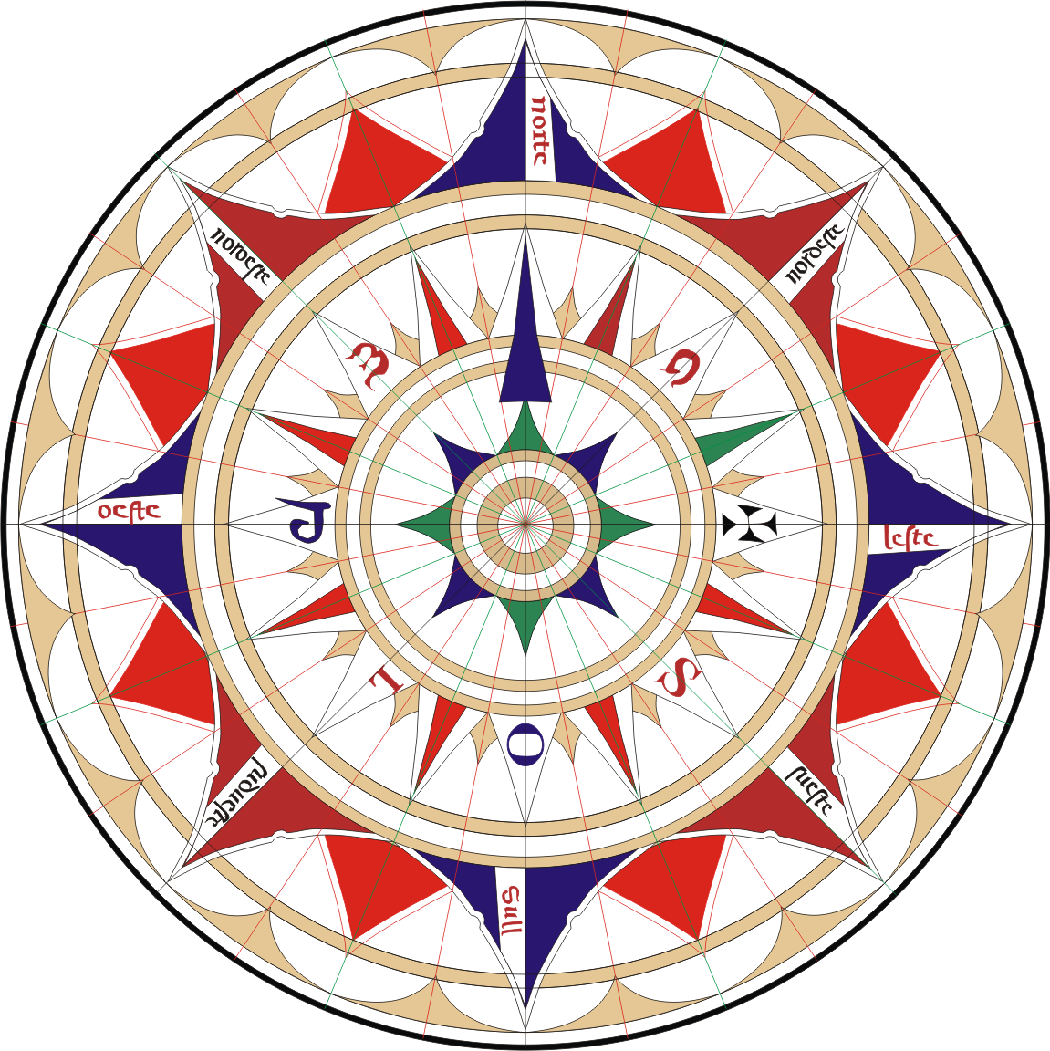 Compass Rose Template