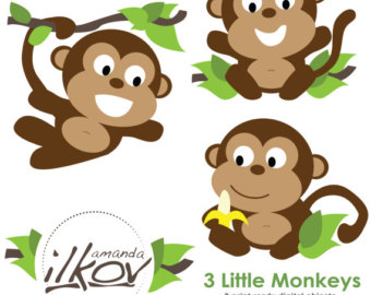 Baby monkey clip art