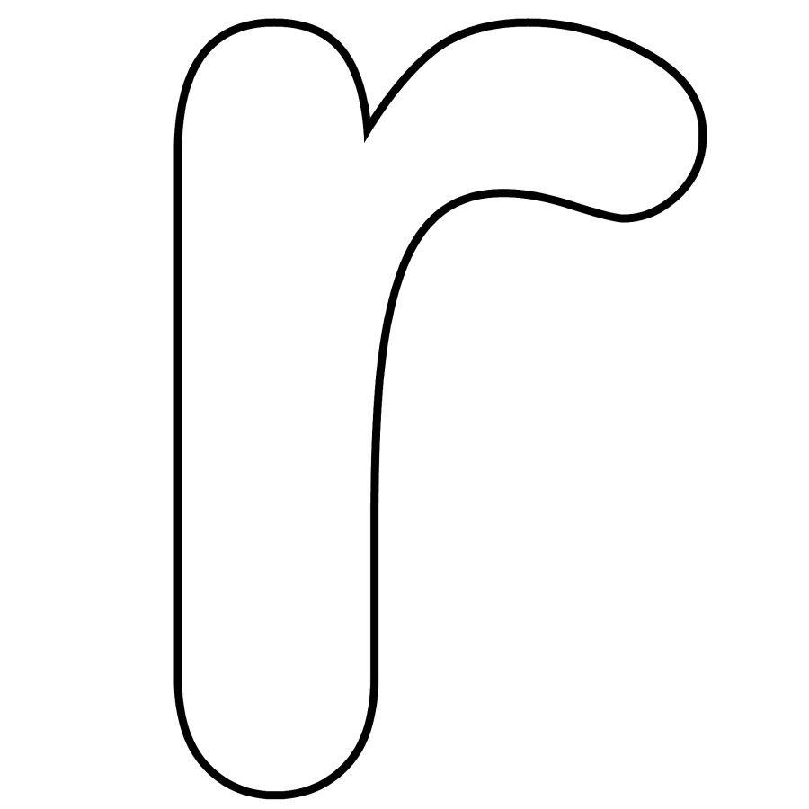 Alphabet lower case letter r clipart