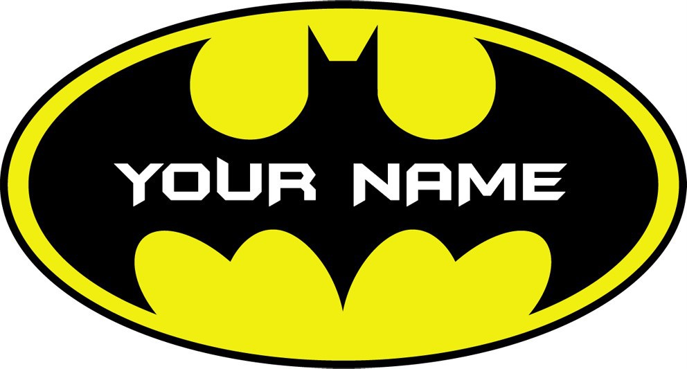 Batman logo yellow clipart