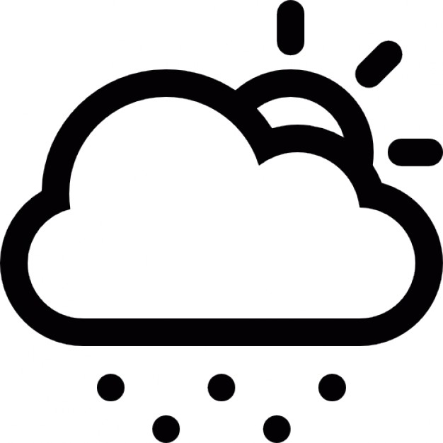Weather symbol of partial sunny and rainny day Icons | Free Download