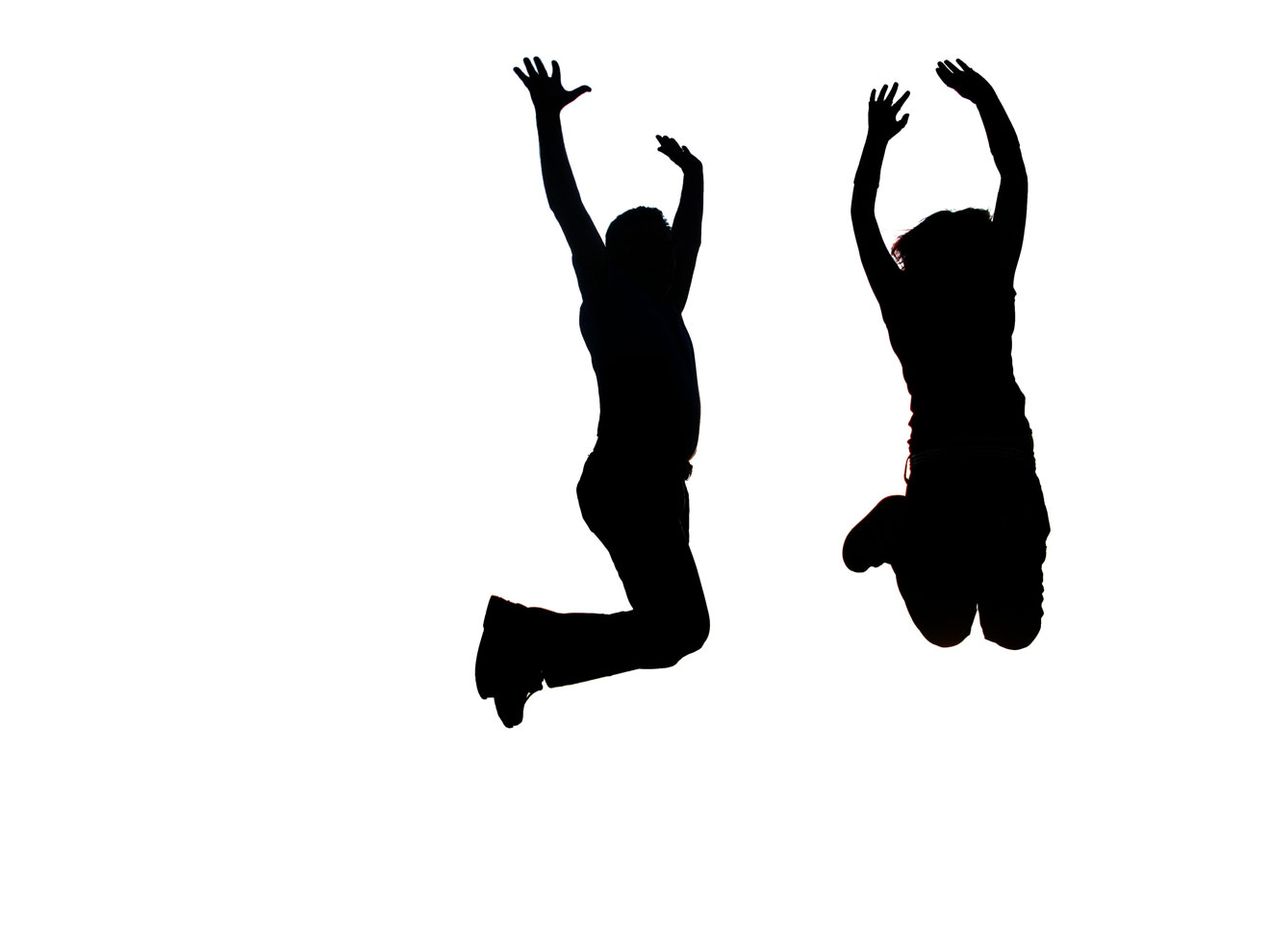 Happy people clipart silhouette