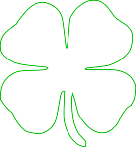 Four leaf clover outline clipart