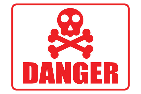 Printable Danger Zone Sign Skull and Crossbones Symbol Pictogram ...