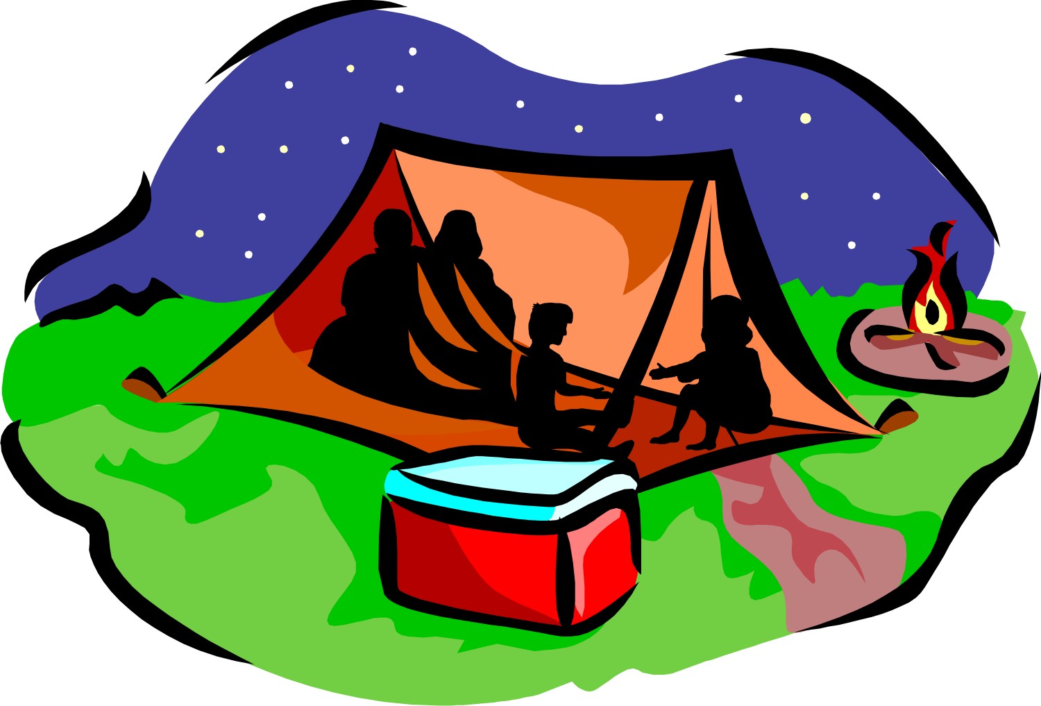 Family Camping Tent Clipart