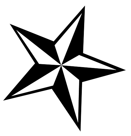 Best Photos of Nautical Star Template - Star Tattoo Outline ...