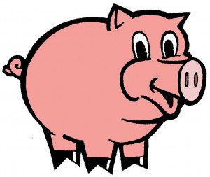 Coloring clipart pig