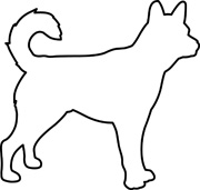 Dog outline clip art