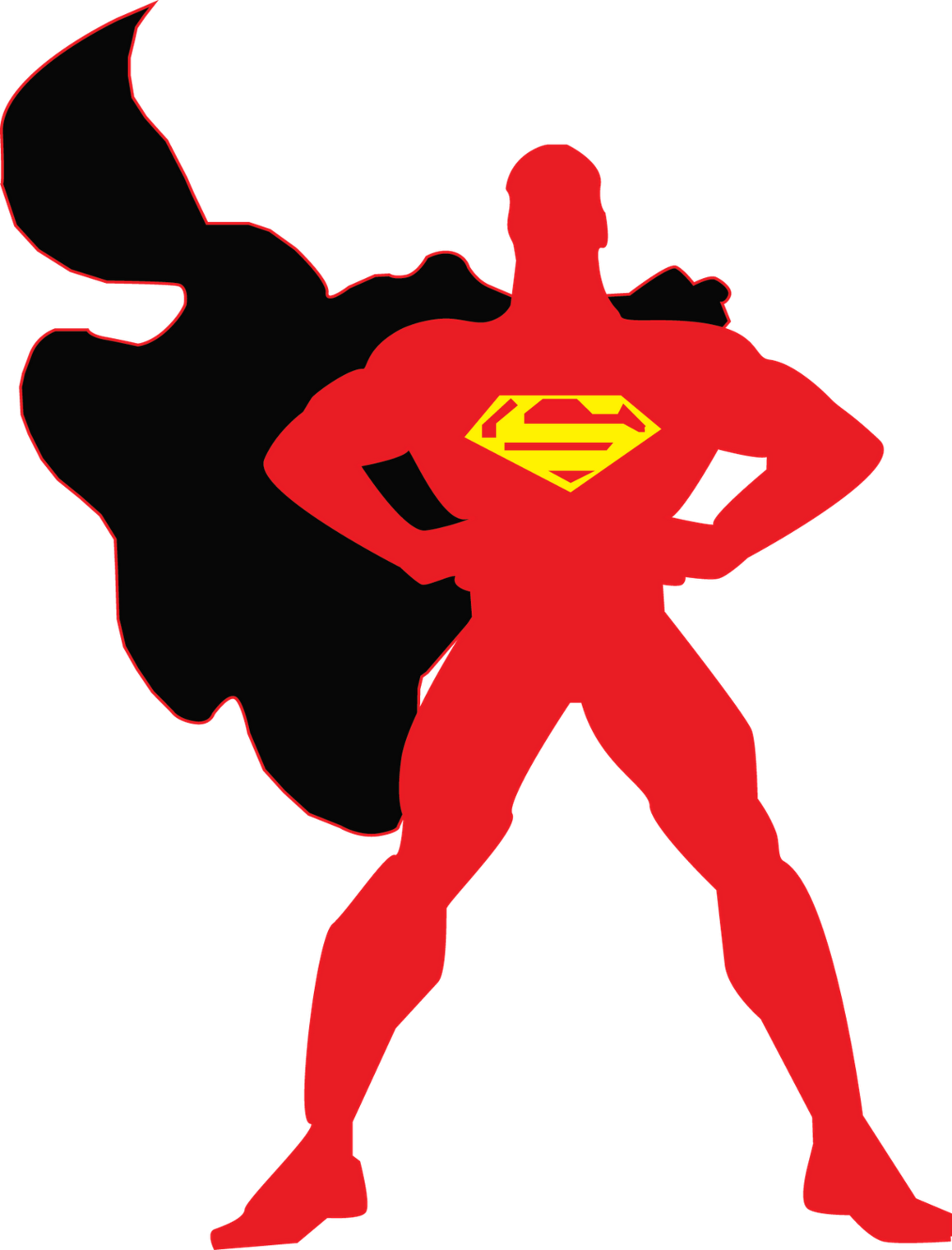 Superman Symbol Outline Clipart - Free to use Clip Art Resource
