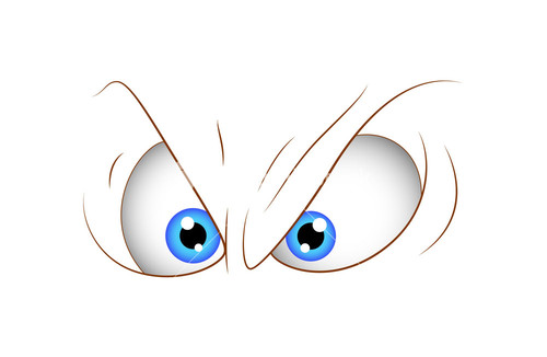 Angry Eyes Cartoon Vector