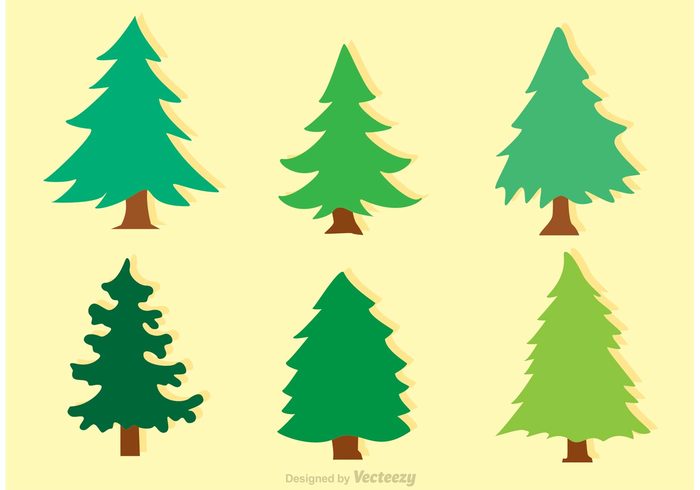 Flat pine vector | free vectors | UI Download