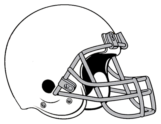 Football Helmet Black And White Clipart