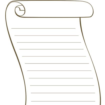 Printable Scroll Paper With Lines - ClipArt Best