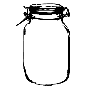 Mason jar outline clipart