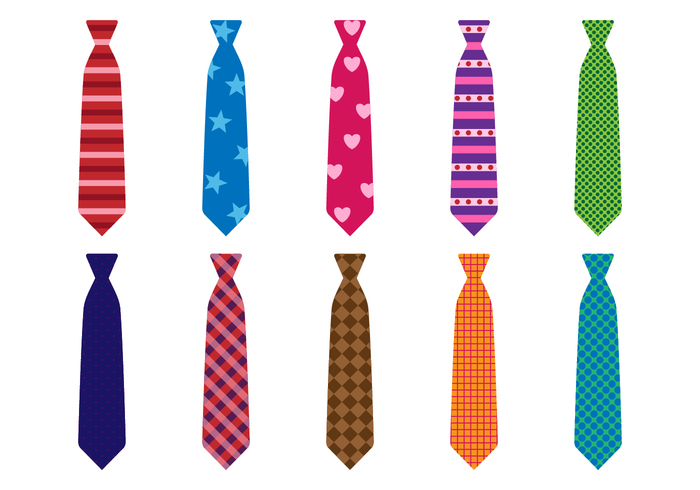 Free Set of Colorful Tie Vector - Download Free Vector Art, Stock ...