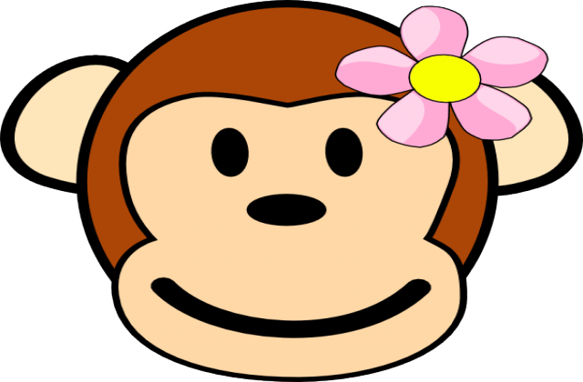 Girl Monkey Clip Art At Clker Com Vector Clip Art Online Royalty ...