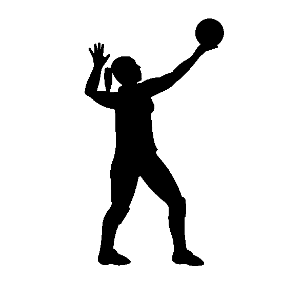 Volleyball player silhouette clipart no background