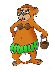 Funny monkey drawings - monkey clip art