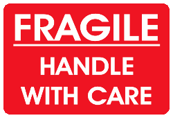 Fragile Handle With Care Packaging Label, Free Shipping