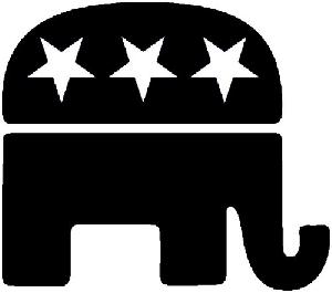 Republican Elephant With Black Background - ClipArt Best