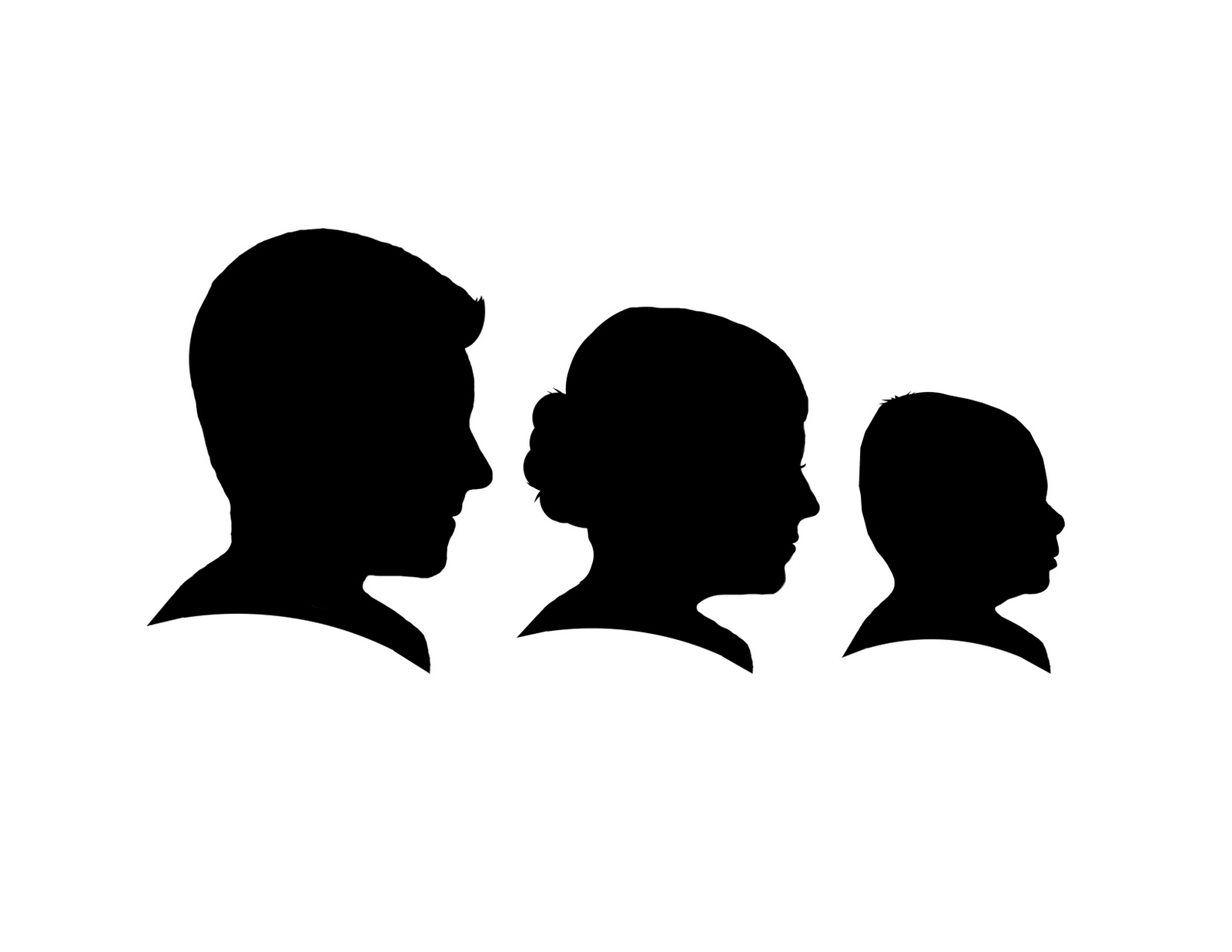 free clipart family silhouette - photo #48