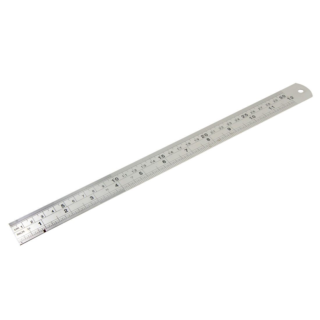 Carpentry Stainless Metal 30cm 12 Dual Scale Straight Ruler ...