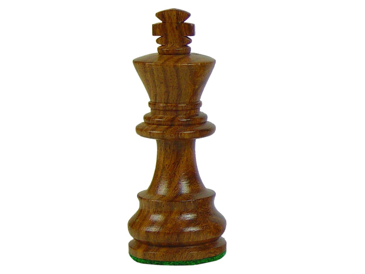 Wooden Unique Staunton Chess Pieces King Size 3" Golden Rosewood/