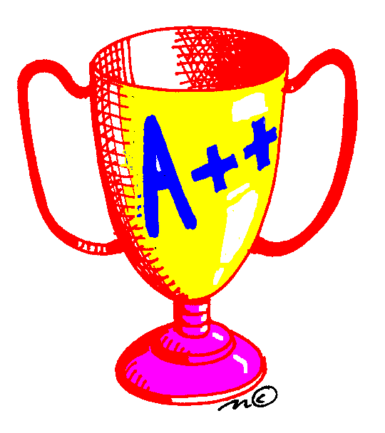 A++ trophy (in color) - Clip Art Gallery