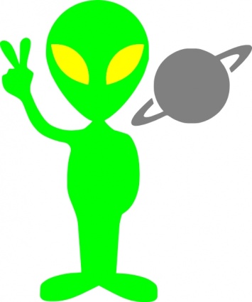 Alien clip art vector, free vector graphics