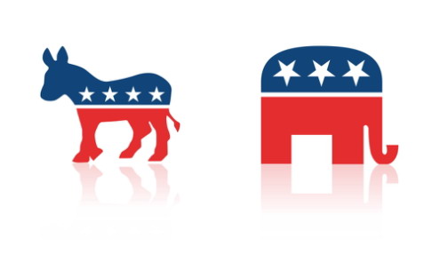 Republicans and Democrats Vector | DragonArtz Designs