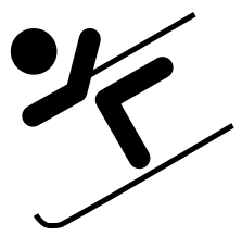 Skiing clipart