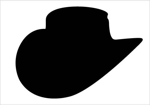 Cow boy hat silhouette vector clipart download cowboy hat vector ...