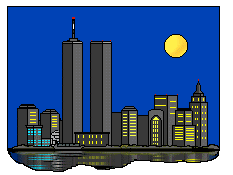 Twin towers clip art