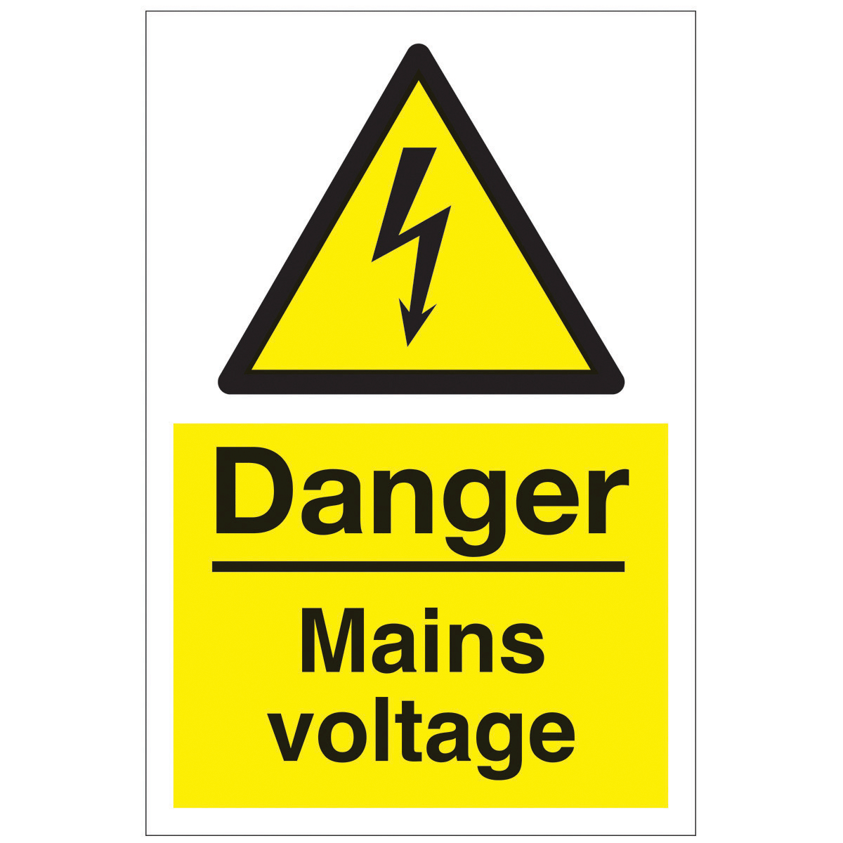 Danger Mains Voltage Safety Sign - Hazard & Warning Sign from ...
