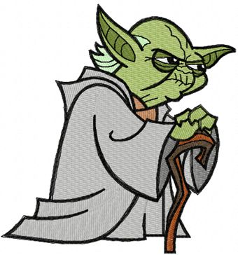 Image of Clip Art Yoda #7237, Star Wars Machine Embroidery ...