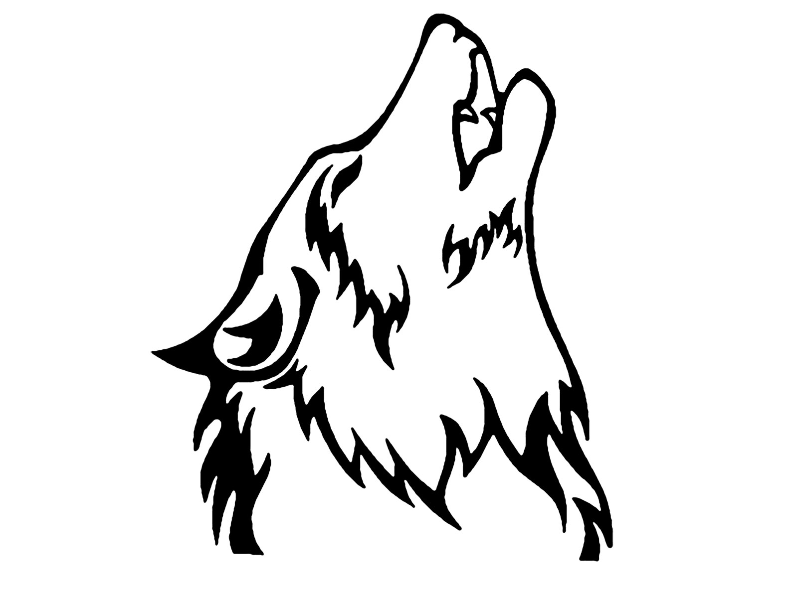Outline Of Wolf Face ClipArt Best