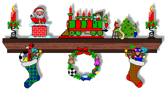 Train Christmas Toys Clipart