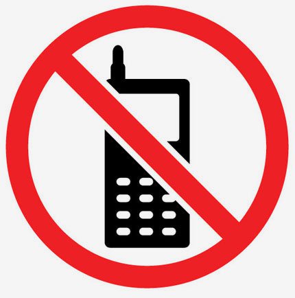 Clipart of no cellphone zone