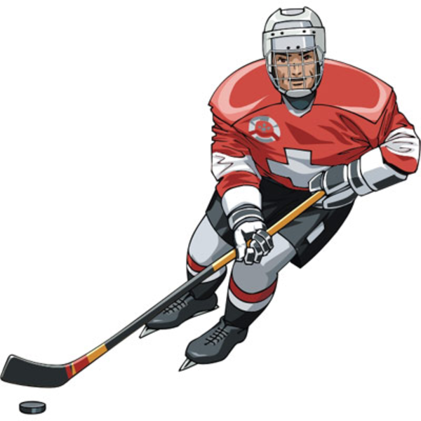 Cartoon Hockey Player Clipart