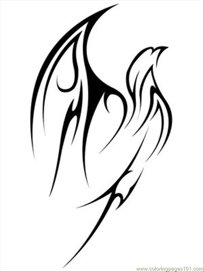 Flying Tribal Eagle Tattoo Coloring Page - Free Eagle Coloring ...