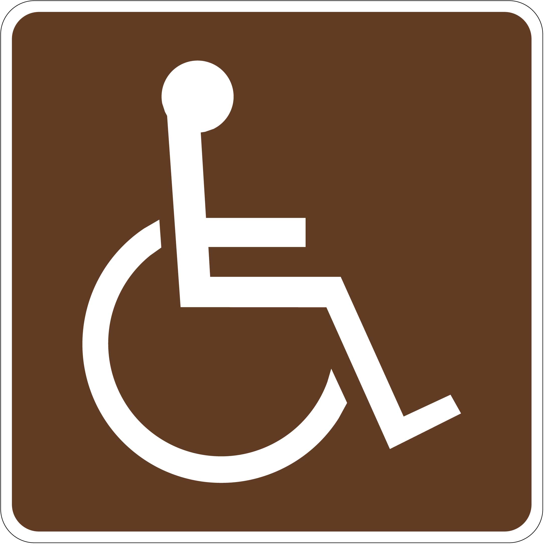 Larger Photo - Outdoor Recreation Sign - Handicapped Symbol ...