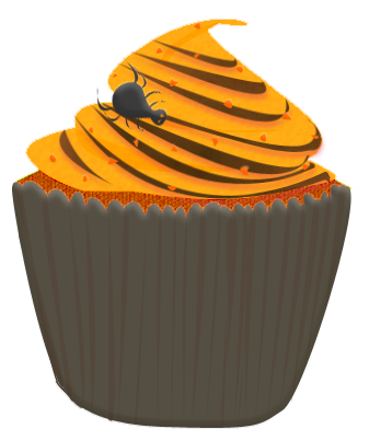 Halloween Birthday Cupcake Clipart