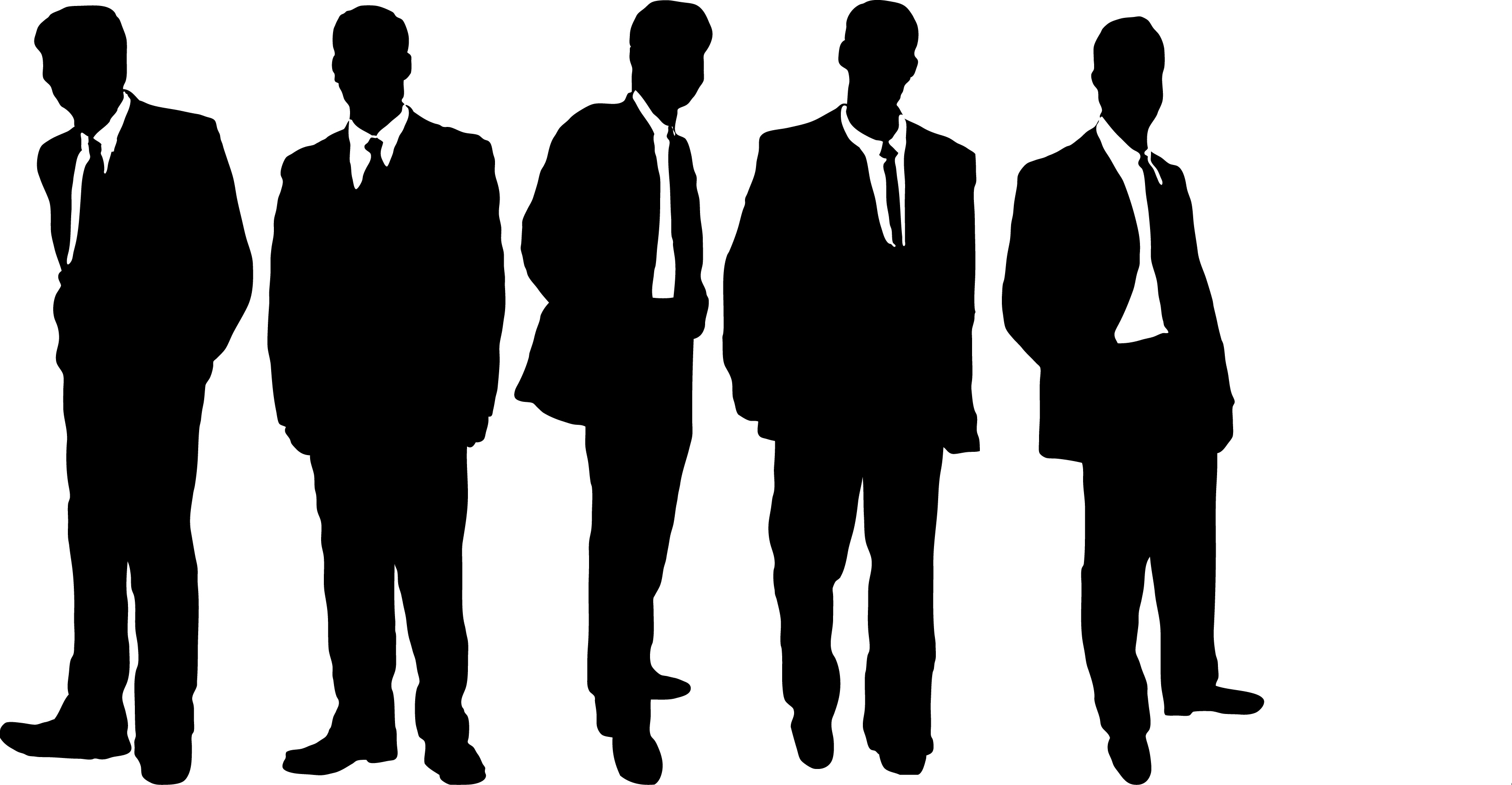 Five person outline clipart