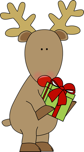 Cute christmas reindeer clipart