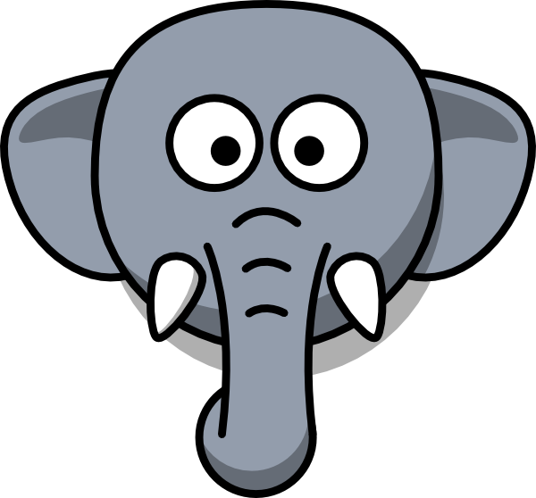 Cartoon Elephant Face Clip Art