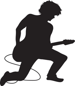 Rock Guitar Player Silhouette - ClipArt Best
