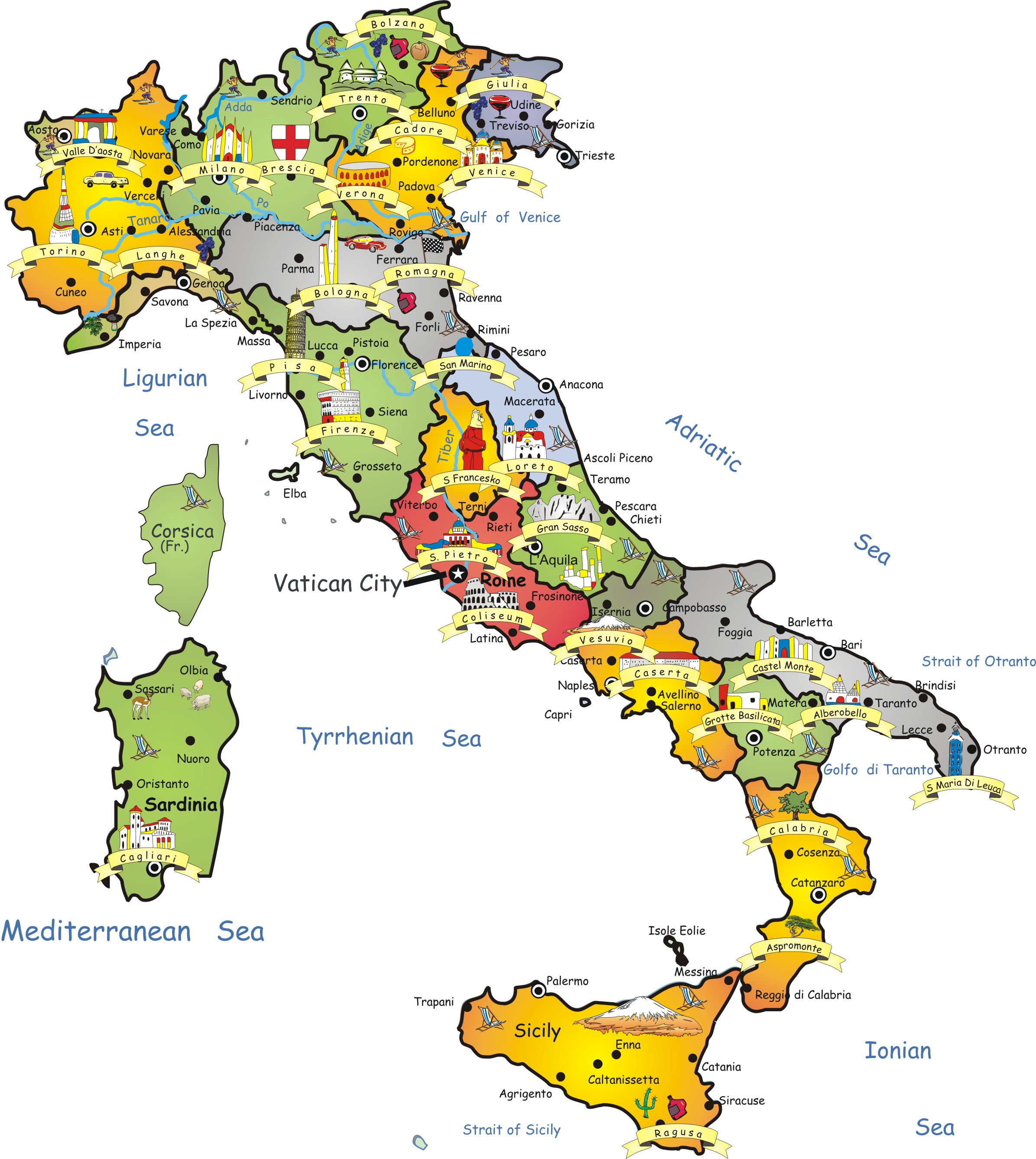 Maps of Italy | Detailed map of Italy in English | Tourist map of
