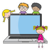 Computer With Children Clipart - ClipArt Best